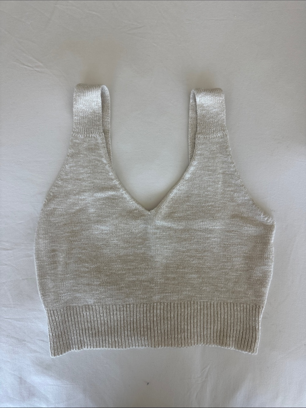 Forever 21 Beige Knit Crop Top